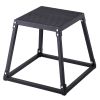 Plyometric Jump Box, 18 Inch Plyo Box, Steel Plyometric Platform and Jumping Agility Box, Anti-Slip Fitness Exercise Step Up Box for Home Gym Training