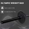 7.2ft Weight Bar, Olympic Bar with Rotating Sleeves, Non-Slip Knurling Grip, 1500lbs Weight Capacity, Black